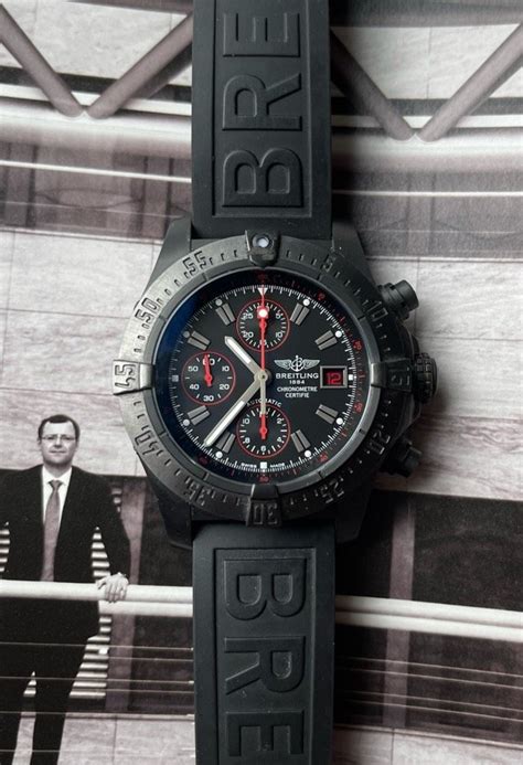 breitling skyland avenger m13380 limited edition black steel chronograph watch|Breitling m13380 price.